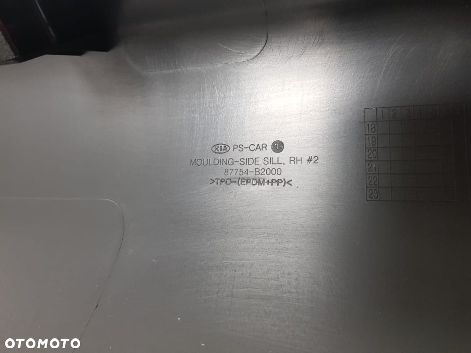 KIA SOUL 2 II 13-18 LISTWA NAKŁADKA PROGOWA PRAWA PRÓG PRAWY 87752-B2000 NOWY OEM - 7