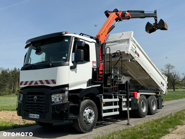 Renault RENAULT C 380 / 6x4 / WYWROTKA + HDS PALFINGER 17.001 / HYDROBURTA / EURO 6 /