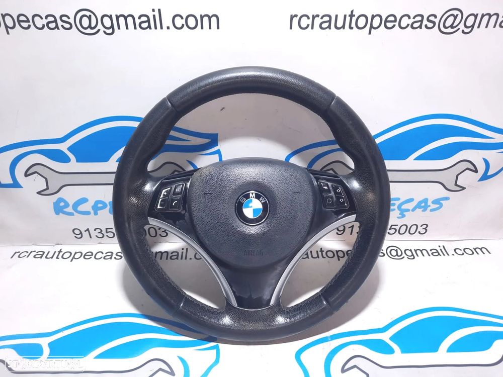 VOLANTE GUIADOR COMPLETO BMW SERIE 3 E91 SERIE 3 E90 E92 E93 X1 E84 PELE AIRBAG COMANDOS MULTIFUNÇÕES CONTROLO
