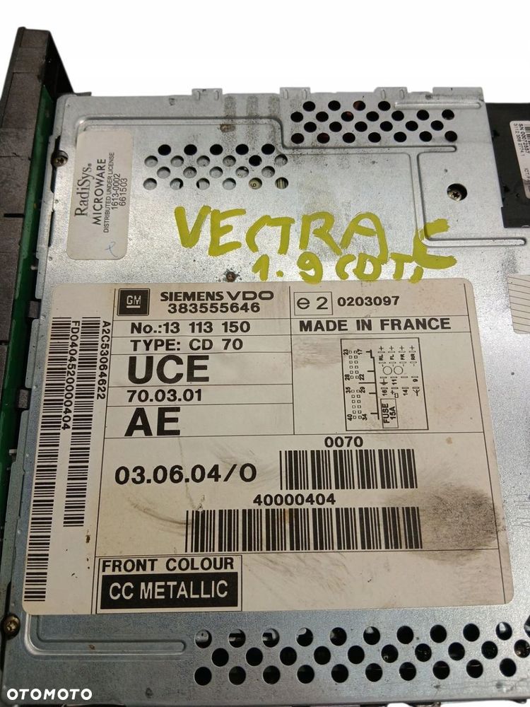 radio cd nawigacja wyświetlacz opel vectra c 13113150 - 3