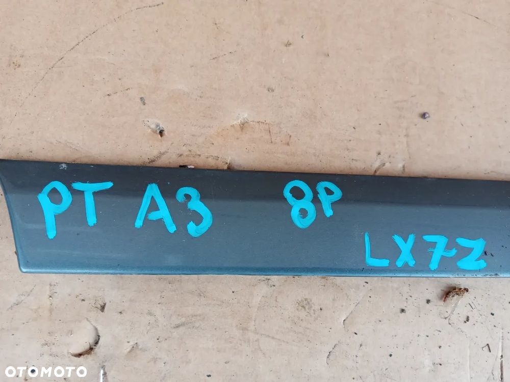 Listwa błotnika prawy tył tylna prawa Audi A3 8P 3D LX7Z - 4