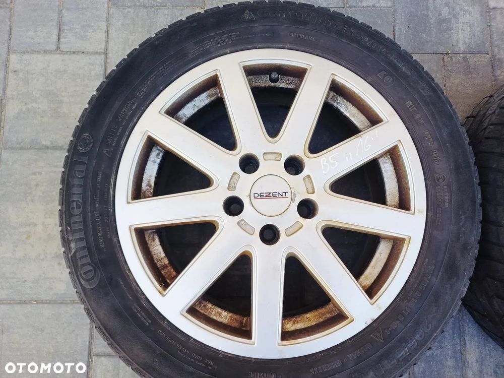 FELGI Z OPONAMI KOŁA ALUMINIOWE DEZENT VW PASSAT B5 R16 5X112 ET40 57,1 mm OPONY CONTINENTAL R16 205/55 ZIMA NR16 - 4