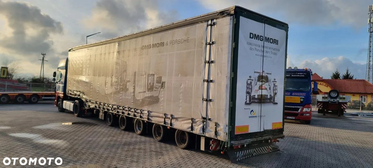 Dinkel Dinkel naczepa niskopodwoziowa 5 osiowa z rozsuwaną plandeką i dachem - 4