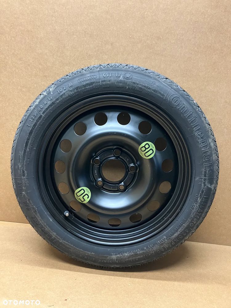 KOŁO ZAPASOWE DOJAZDÓWKA BMW E60 E61 ZESTAW 17 CALI 135/80/17 LEWAREK KLUCZ KLIN STYROPIAN WYPEŁNIENIE ORYGINAŁ - 7