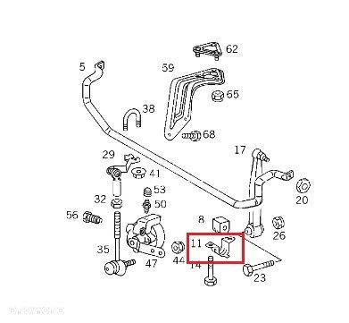 MERCEDES W169 W202 W208 W210 W245 Obejma stabilizatora tyl OE - 2
