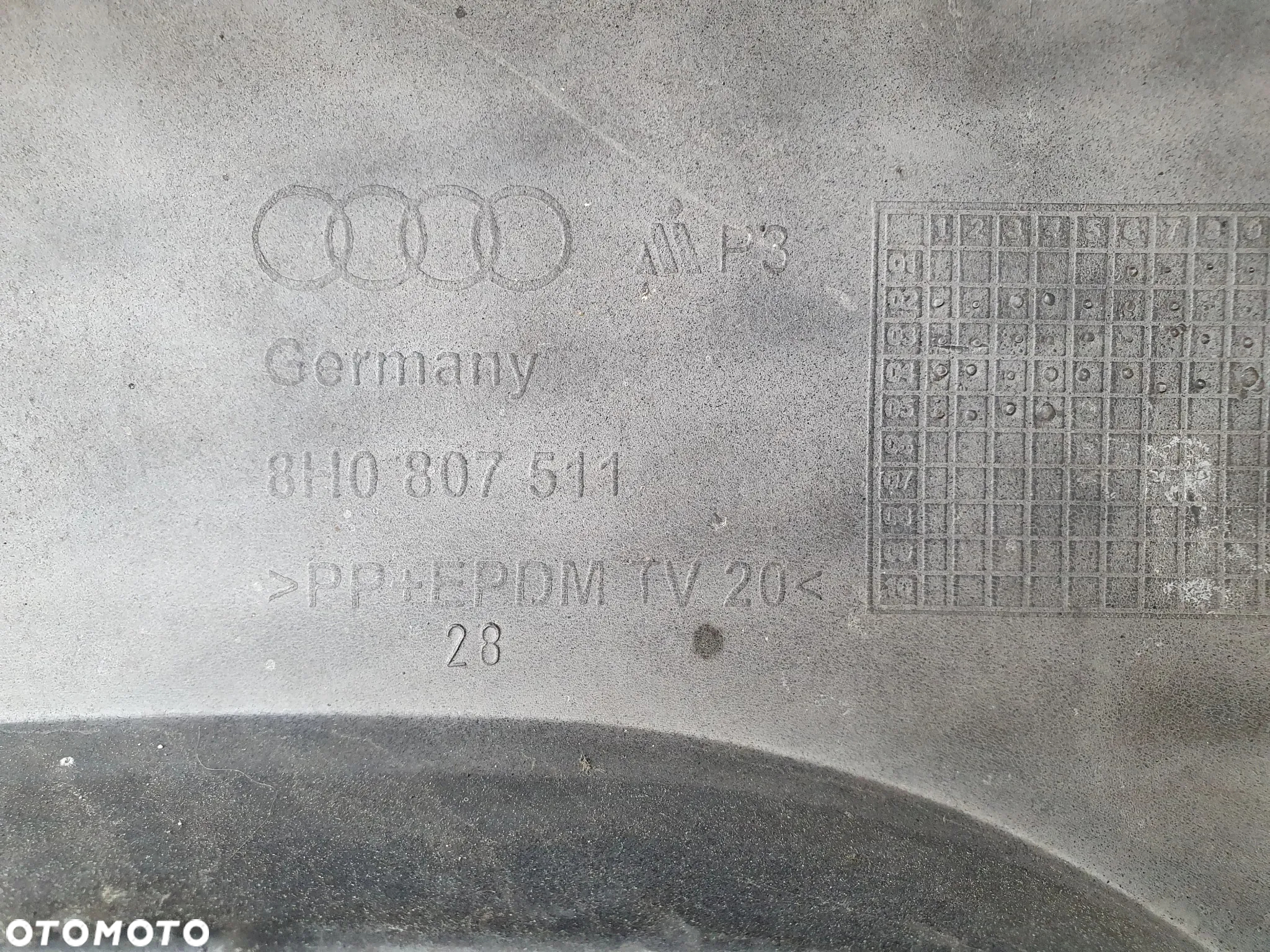 AUDI A4 B6 B7 CABRIO ZDERZAK TYLNY TYŁ 8H0807511 - 8