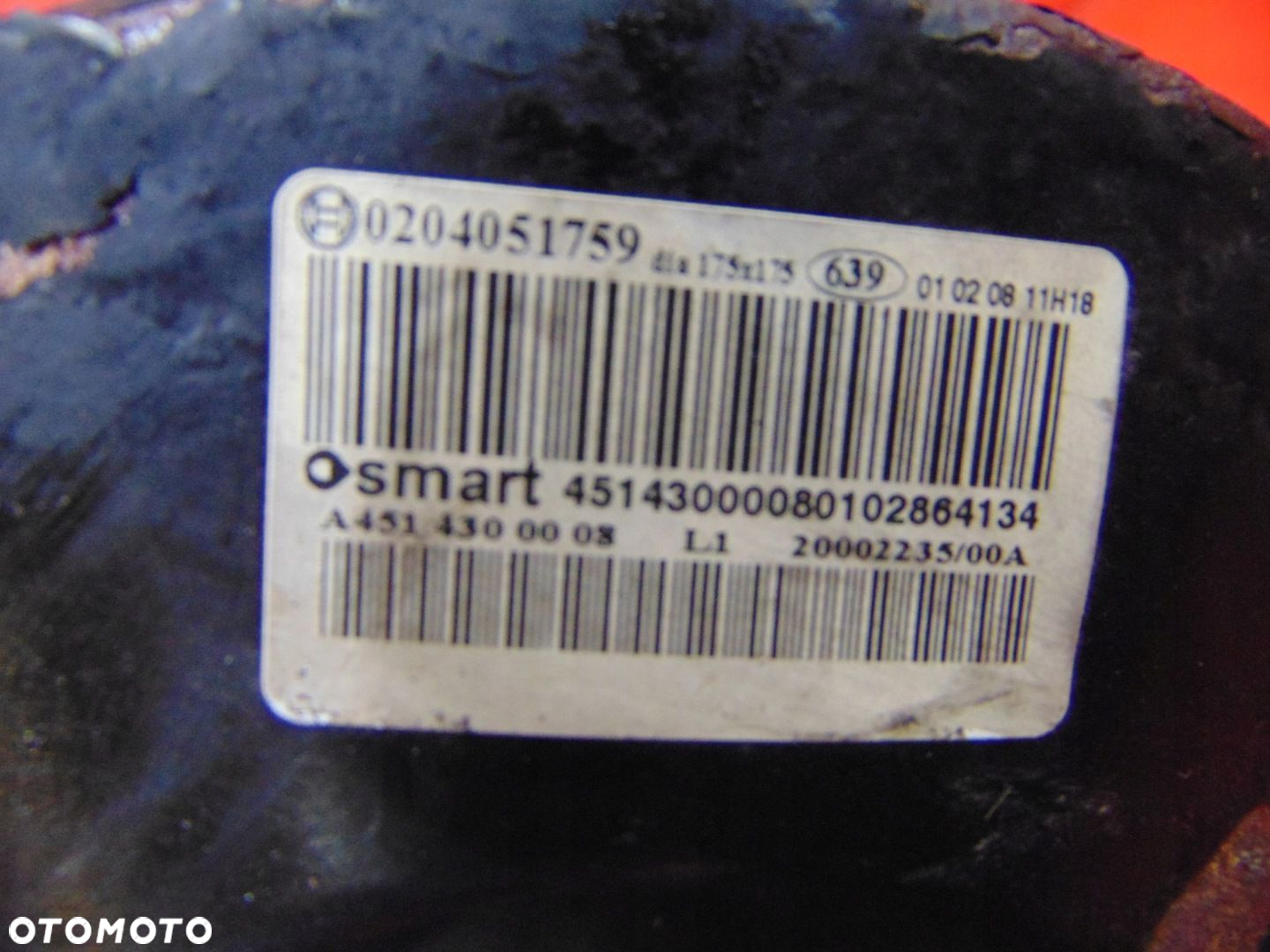SMART ForTwo II 451 SERWO HAMULCOWE POMPA PRZEWÓD A4514300008 - 3
