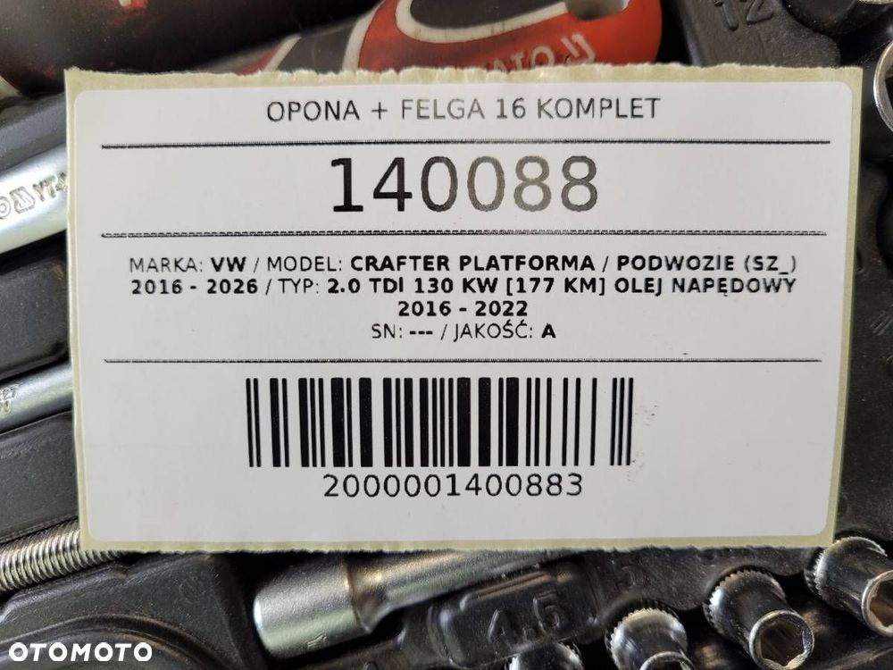 KOŁA FELGI STALOWE KOMPLET CRAFTER II 2N0601027L 6,5JX16 5X120 ET60 - 17