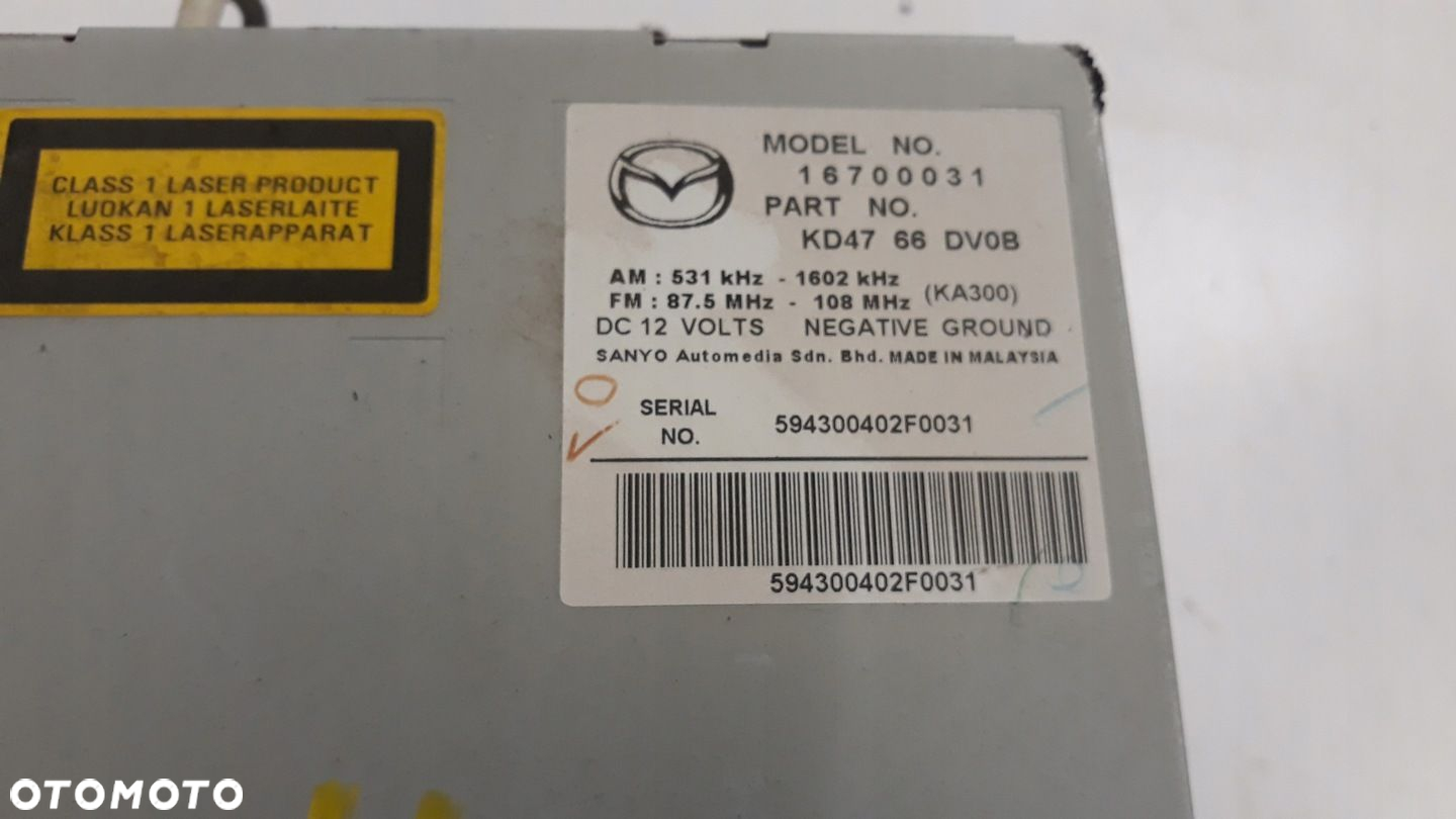 Radio nawigacja KD47 66 dv0b MAZDA CX5 13-18 - 2