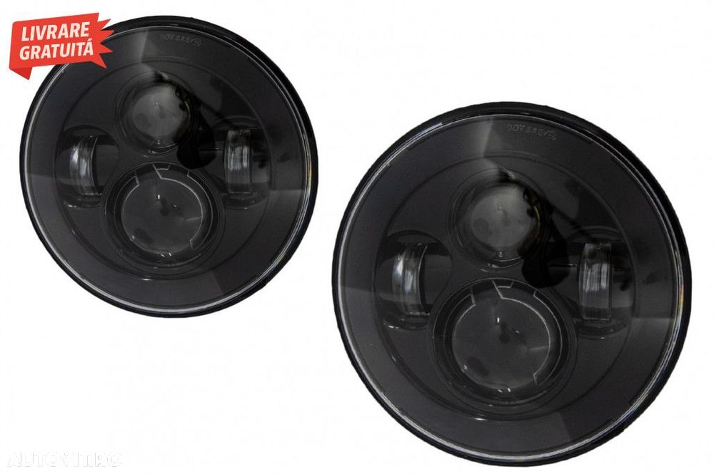 Faruri Full LED CREE Dublu Proiector Jeep Wrangler JK TJ LJ Land ROVER - 1