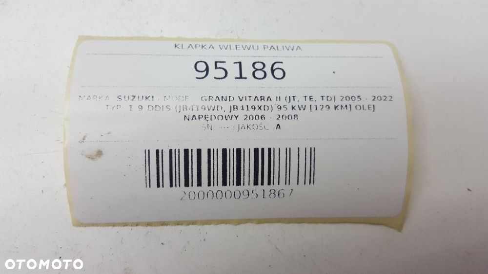 KLAPKA WLEWU PALIWA GRAND VITARA II 2008 3 DRZWI - 5