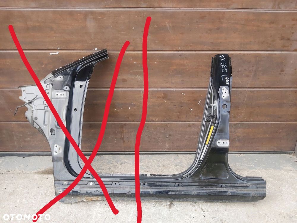 LEXUS RX II 330 350 450 słupek B środkowy LEWY ćwiartka próg - 2