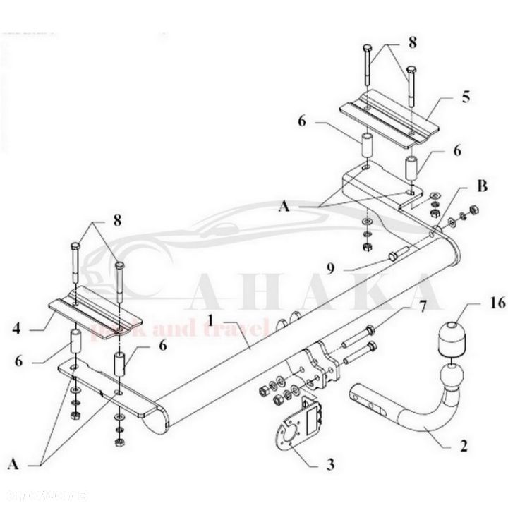 Hak Holowniczy Odkręcany Do Ford Escort Turnier Kombi 1990-1999 - 3