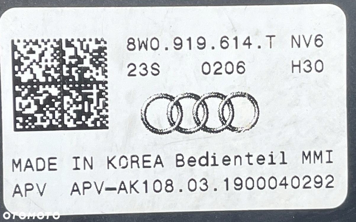 AUDI A4 B9 A5 8W PANEL STEROWANIA RADIEM 8W0919614T - 4