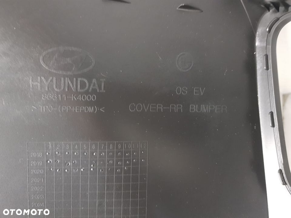 HYUNDAI KONA ELECTRIC EV 20- ZDERZAK TYLNY TYŁ 86611-K4000 NOWY OEM (1) - 8