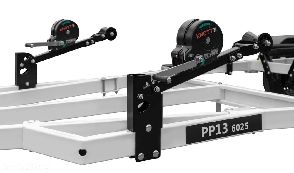Lorries Przyczepa na dwa skutery wodne JET PP13-6025 odchylane światła LED czarna - 9