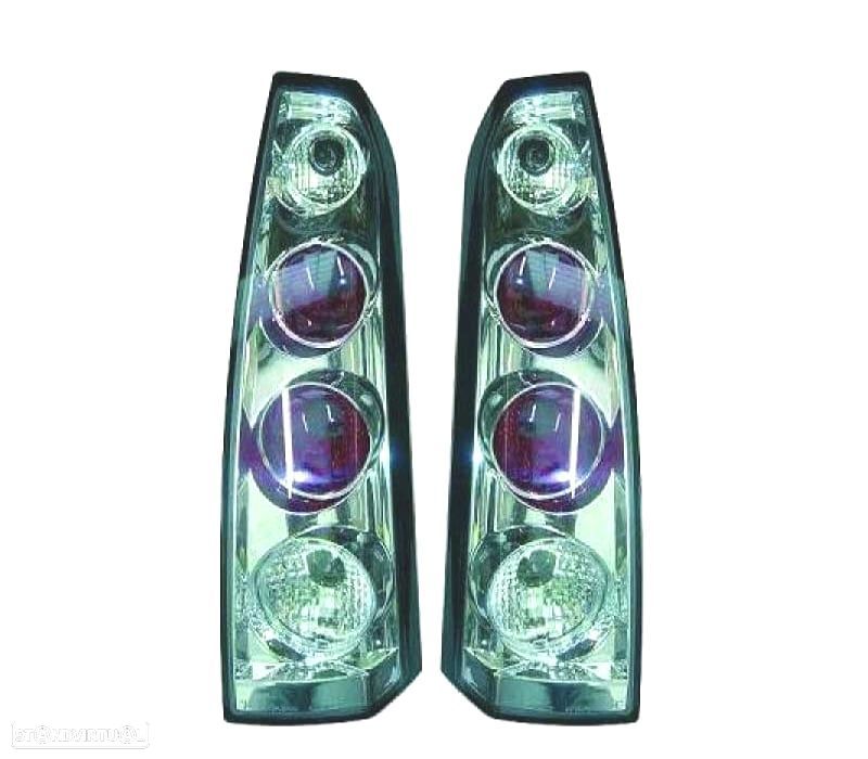 FAROLINS TRASEIROS OPEL MERIVA 03-10 CROMADO - 1