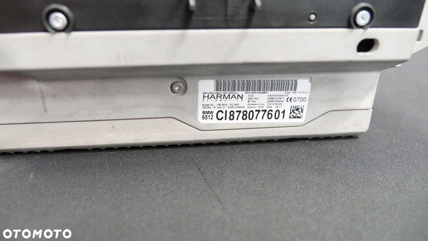 RADIO NAWIGACJA NBT EVO HU ID6 BMW F30 F15 F16 F10 F20 F32 LIFT 8780776 - 2