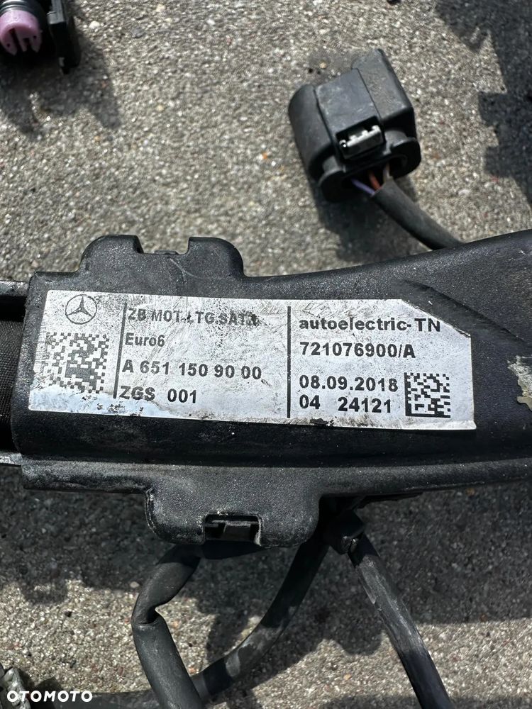 Wiązka Instalacja Silnika Mercedes Sprinter W907 W910 Demontaż A6511509000 - 5