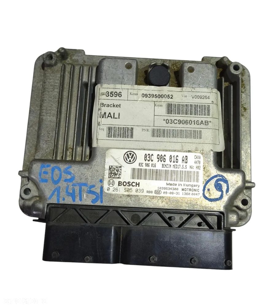 VW EOS 09r 1.4 TSI KOMPUTER STEROWNIK SILNIKA 03C906016AB - 1