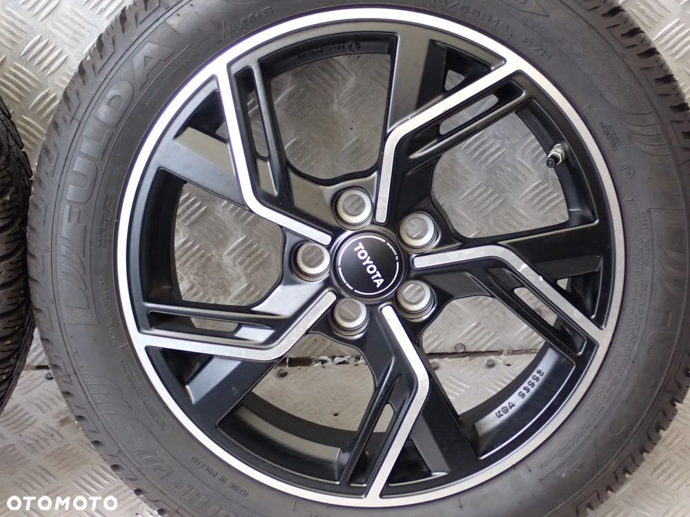 KOŁA FELGI ALUMINIOWE TOYOTA 6JX16 ET 50 5X100  KBA 53552  Z OPONAMI ZIMA 195/55/16 - 7