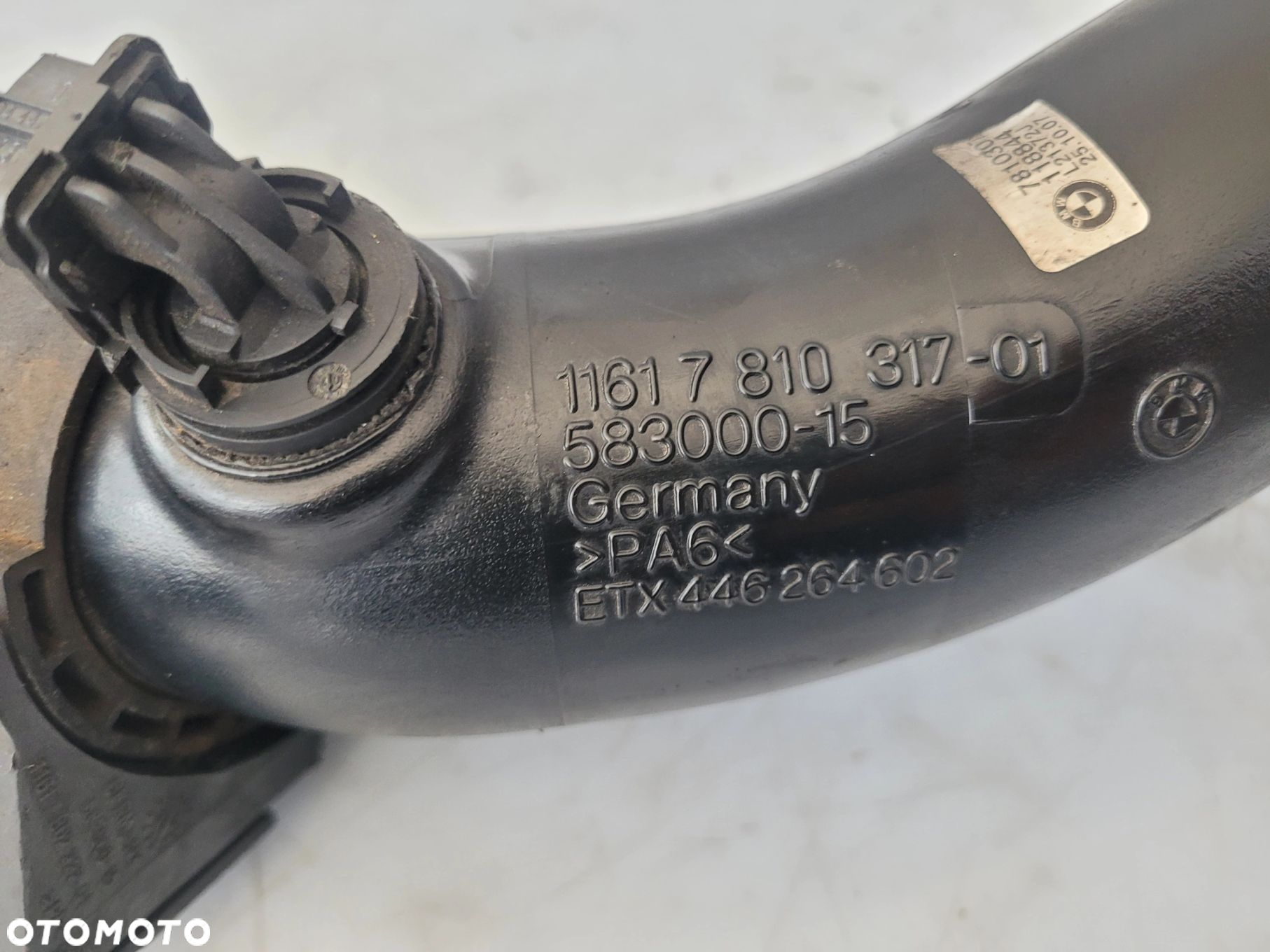 PRZEWÓD RURA WĄŻ INTERCOOLERA BMW X5 E70 M57N2 3.0D 7810317 - 4