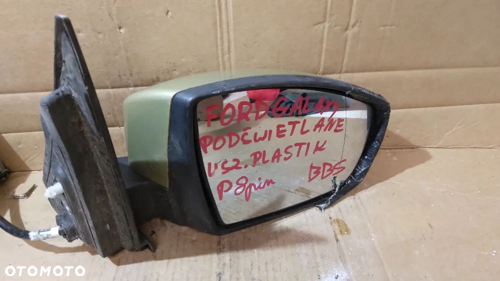 #LUSTERKO PRAWE 8 PIN FORD GALAXY PODŚWIETLANE BBS USZKODZONY PLASTIK - 1