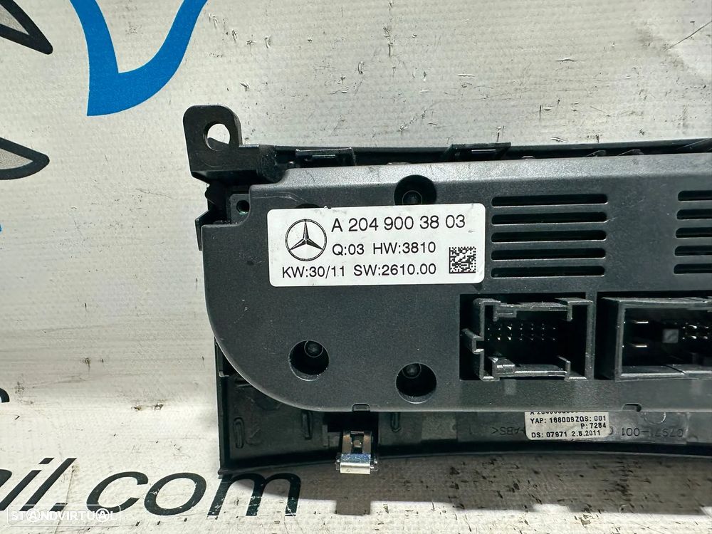 .Display Sofagem Climatronic Digital AC Ar Condicionado Mercedes Benz Classe C W204 A2049003803 2008 - 2015 - 8