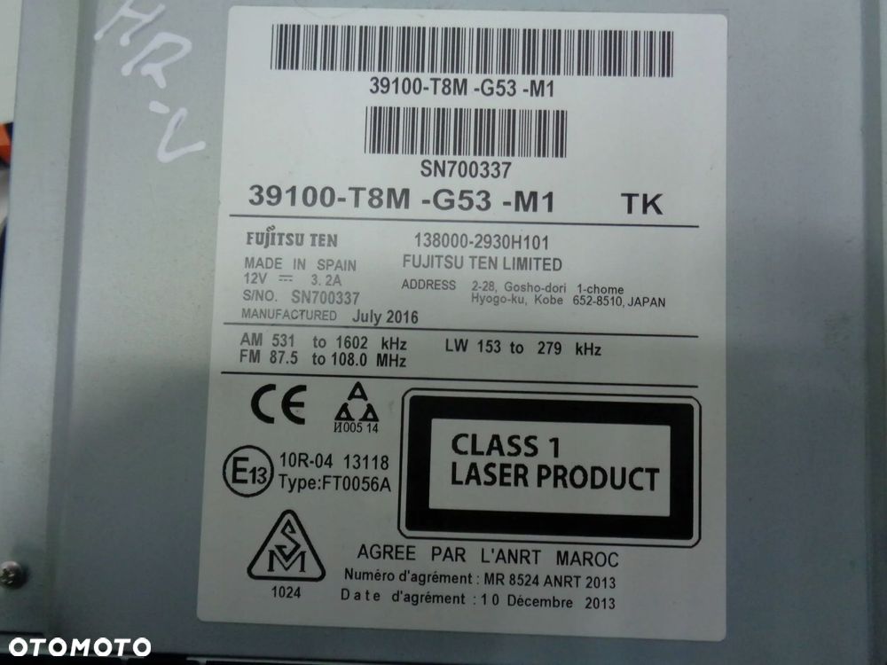 honda hr-v ii hrv ii radio nawigacja 39100-t8m-g53-m1 - 7