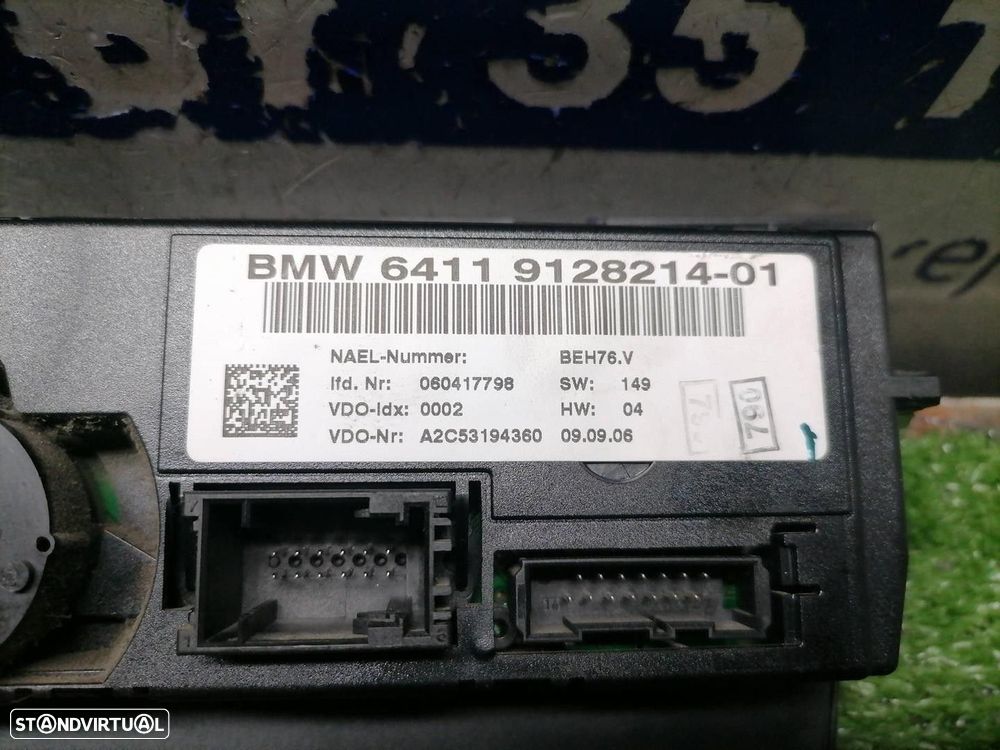 COMANDO SOFAGEM / AR CONDICIONADO BMW 3 2007 -912821401 - 3