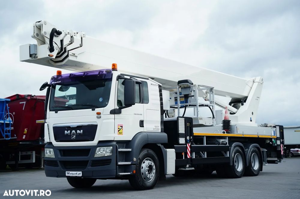 MAN TGS 26.400 / Platformă de lucru aeriană / 6x4 / PALFINGER WT 530 / ÎNĂLȚIME DE LUCRU 53 M / / CAPACITATE DE RIDICARE 600 KG - 5 PERSOANE / MANUALĂ - 11