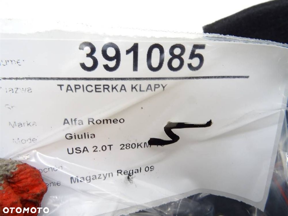 TAPICERKA KLAPY - 147.00 PLN - ALFA ROMEO GIULIA (952_) 2015 - 2022 2.0 (952ACA25) 206 kW [280 KM] - 4