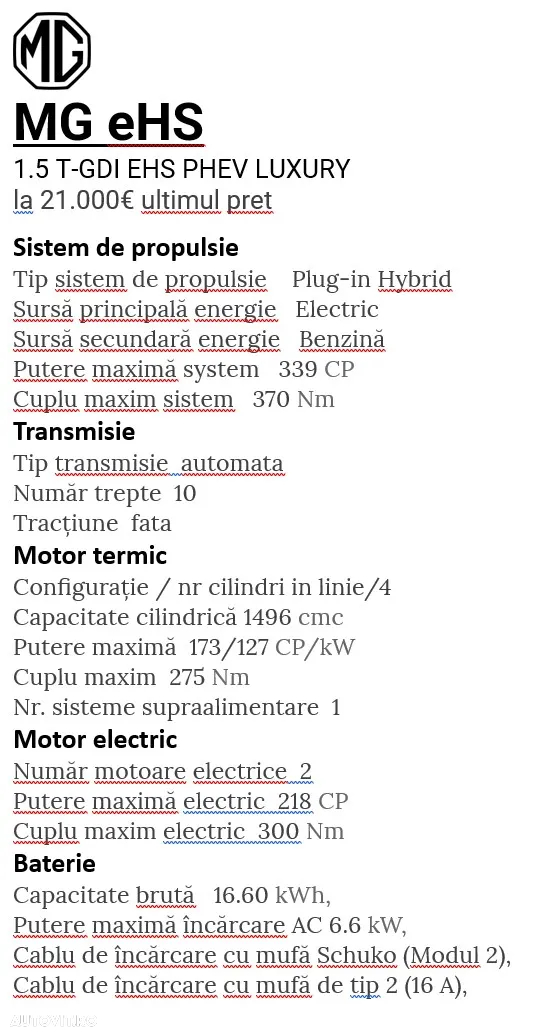 MG EHS 1.5T-GDI PHEV Luxury - 31