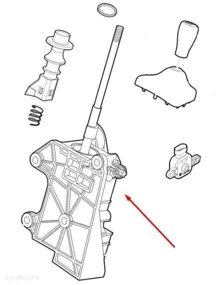 Lewarek zmiany biegów Fiat Fiorino Qubo Nemo Bipper 07-24r. 1.3 Multijet wybierak dźwignia nowy orgi - 1