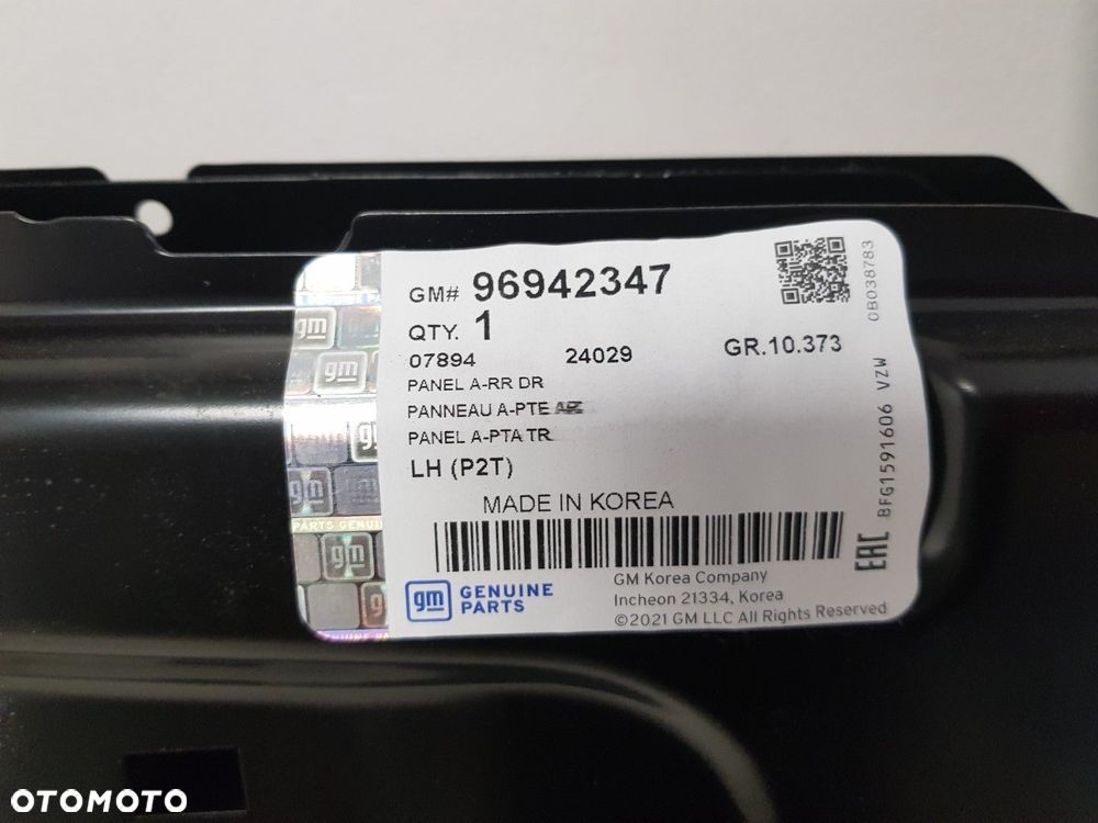 FABRYCZNIE NOWE ORYGINALNE DRZWI LEWE TYLNE LEWA TYŁ CHEVROLET AVEO T255 HB 07-11  96942347 - 6