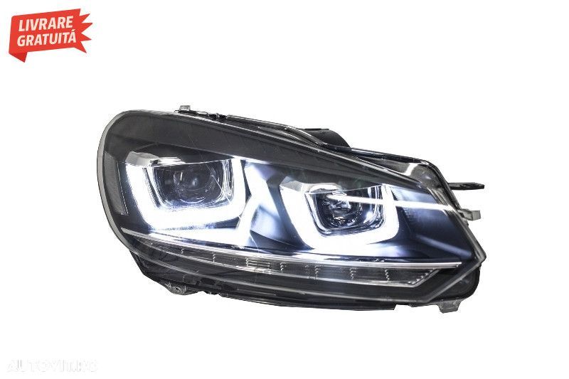 Faruri LED VW Golf 6 VI (2008-2013) Design Golf 7 3D U Design Semnal L - 6