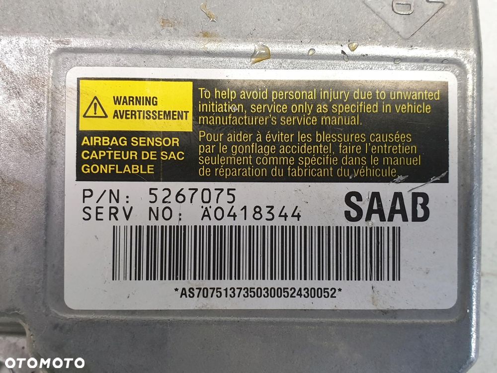 Saab 9-5 lift MODUŁ sensor AIRBAG PODUSZEK 5267075 - 2