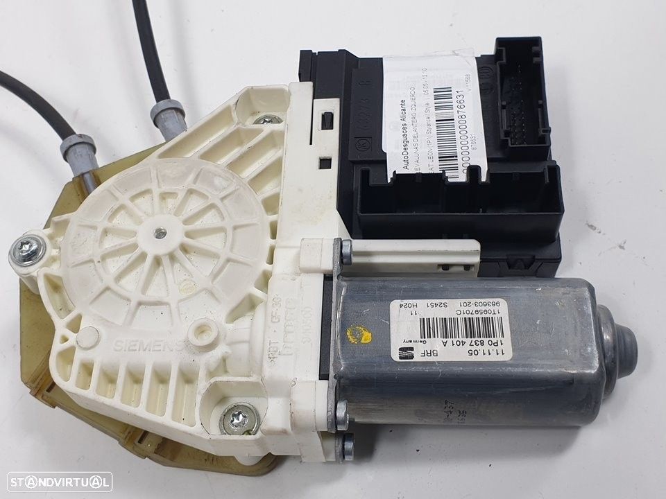 ELEVADOR DE VIDRO FRONTAL ESQUERDO SEAT LEON 2005 -1P0837401A - 2