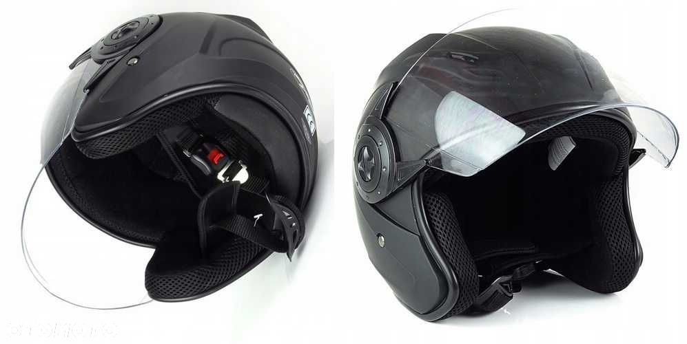 NOWY Lekki KASK Otwarty na Skuter Motor JET Czarny MAT Motocykl S-XXL - 3