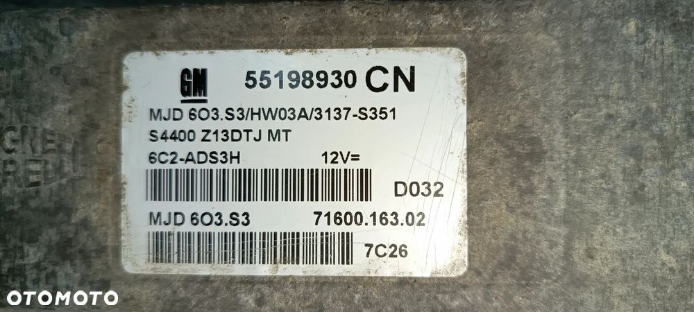 KOMPUTER STEROWNIK SILNIKA OPEL CORSA D COMBO 1.3 CDTI 55198930 - 6