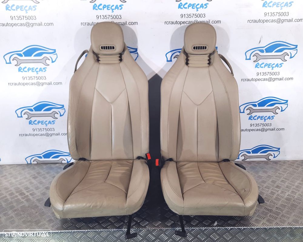 BANCOS PELE BEGE MERCEDES BENZ CLASS SLK R171 AMG - 1