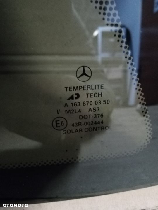 szyba karoseryjna Mercedes Ml W163 Lewy tył - 3