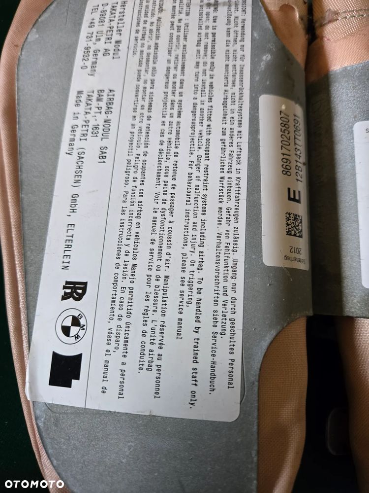 PODUSZKA POWIETRZNA FOTELA AIR BAG PRAWA LEWA do BMW F10 F11 - 3