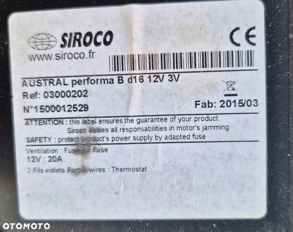 AGREGAT CHŁODNICZY SIROCO  12V - 2