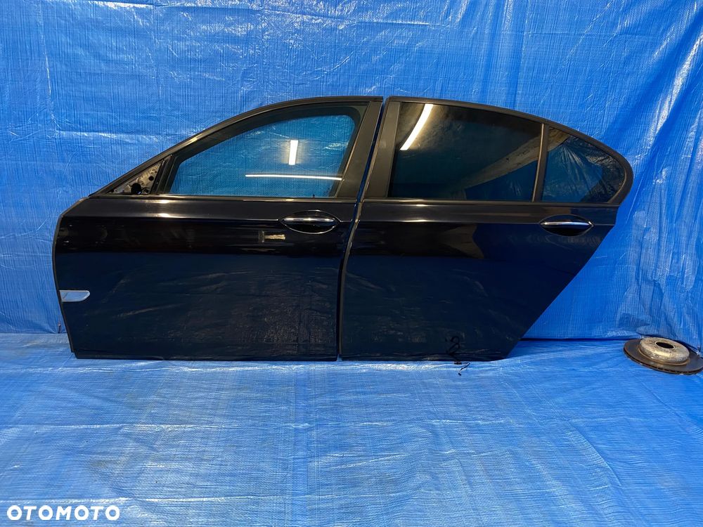 BMW 7 F01 DRZWI LEWE LEWY PRZÓD PRZEDNIE TYŁ TYLNE 416/9 CARBONSCHWARZ KOMPLETNE LAKIER ORYGINAŁ - 1