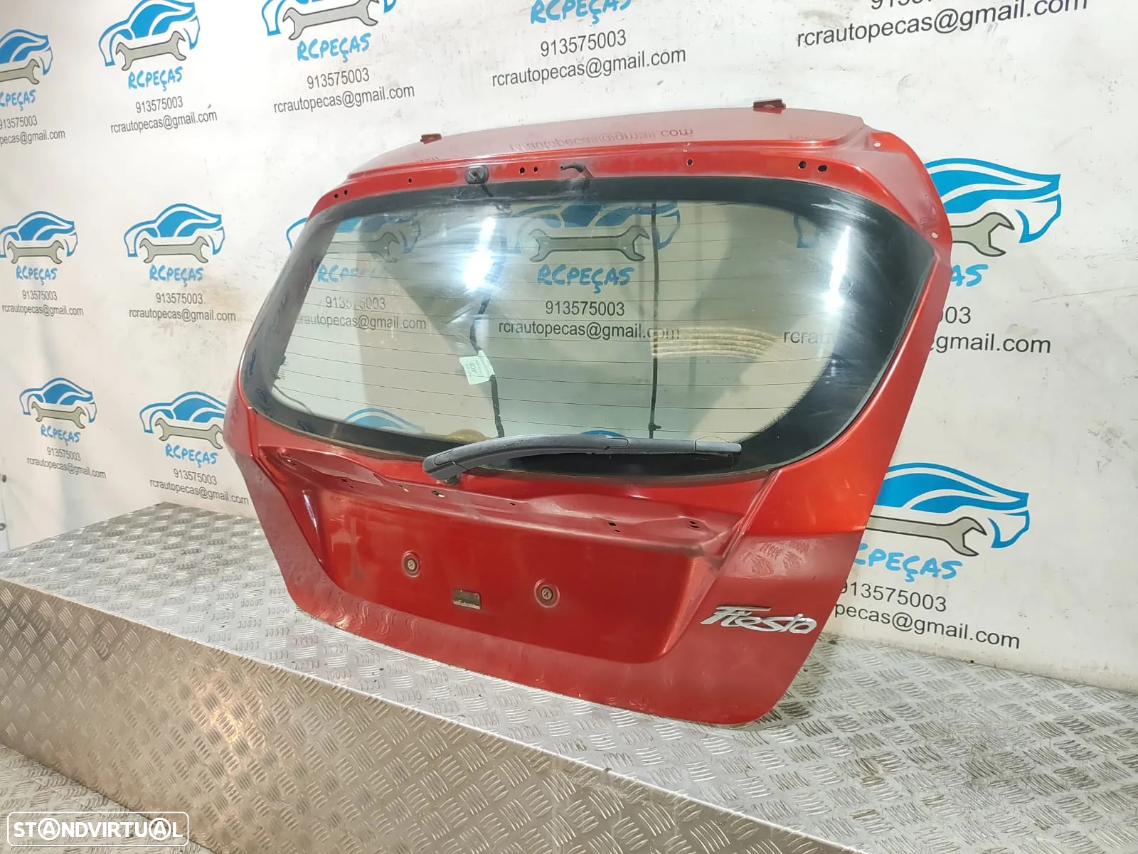 Porta / Tampa da Mala Ford Fiesta VI 6 MK6 em Vermelho / Vermelha - 7