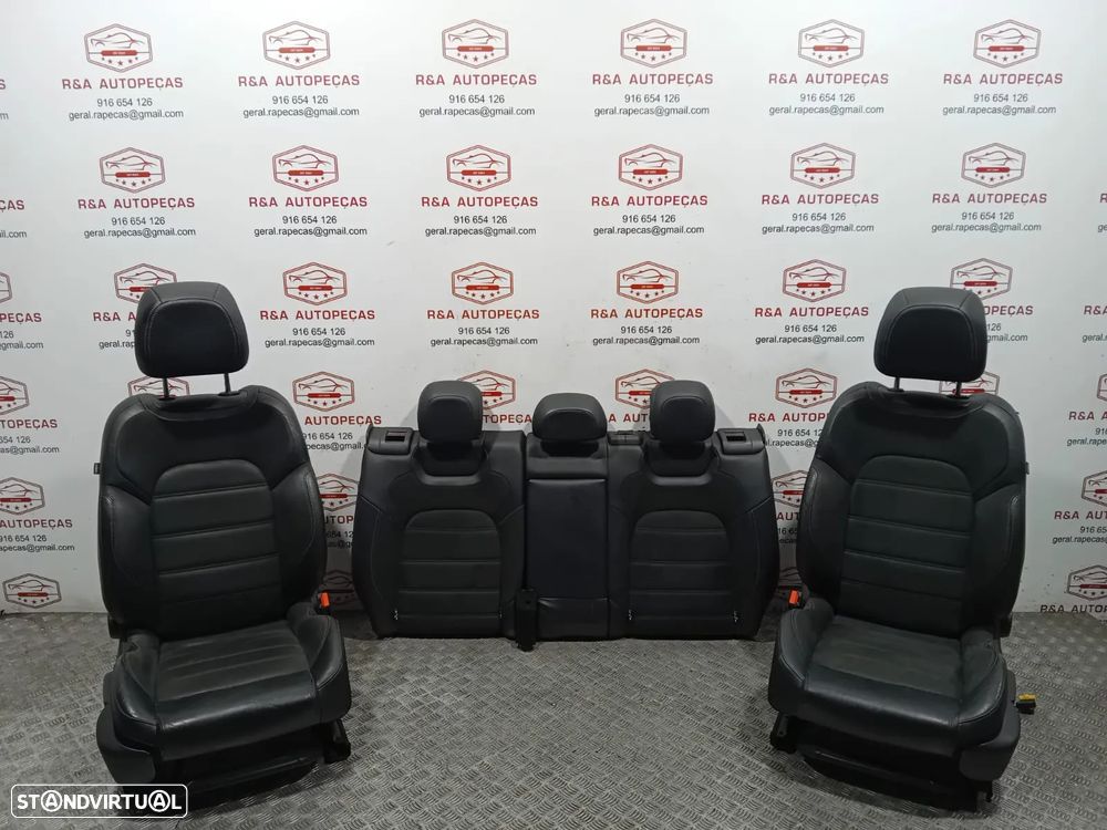 Conjunto de Bancos Citroën Ds5 Elétricos Pele e Alcântara Original - 13