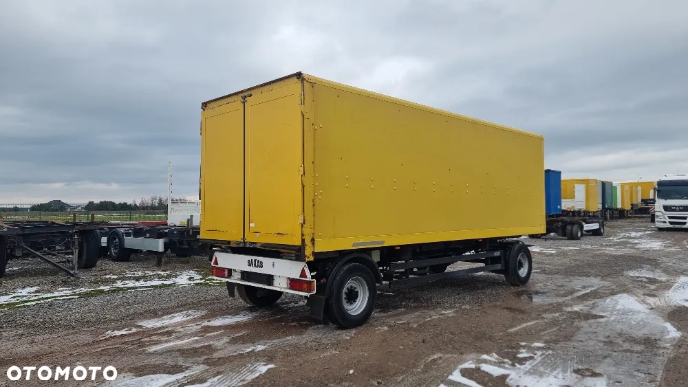 Saxas 15.500zł netto PRZYCZEPA 7,05m DMC 12.000KG KONTENER PODUSZKA ST.BDB MOŻLIWOŚĆ TRANSPORTU - 3