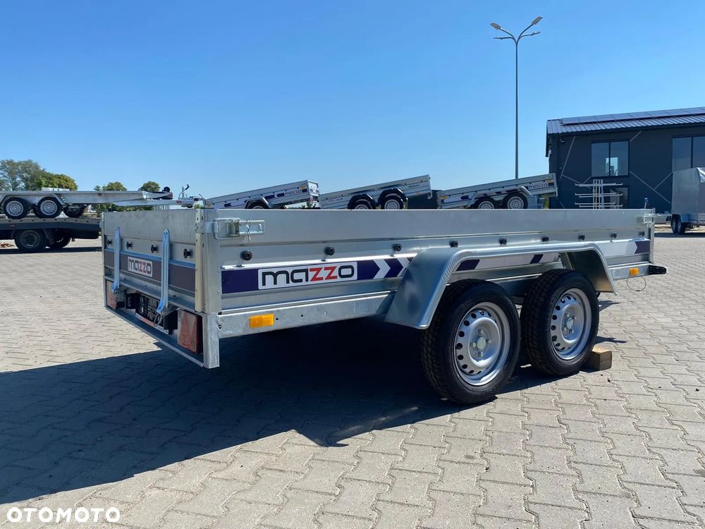 Niewiadów DOSTAWA! Przyczepa wym. 304x150x35, BD7530UT dwuosiowa UCHYLNA! Spawana rama! Wzmocniona tylna burta, sprężyny gazowe! MOCNA - 7