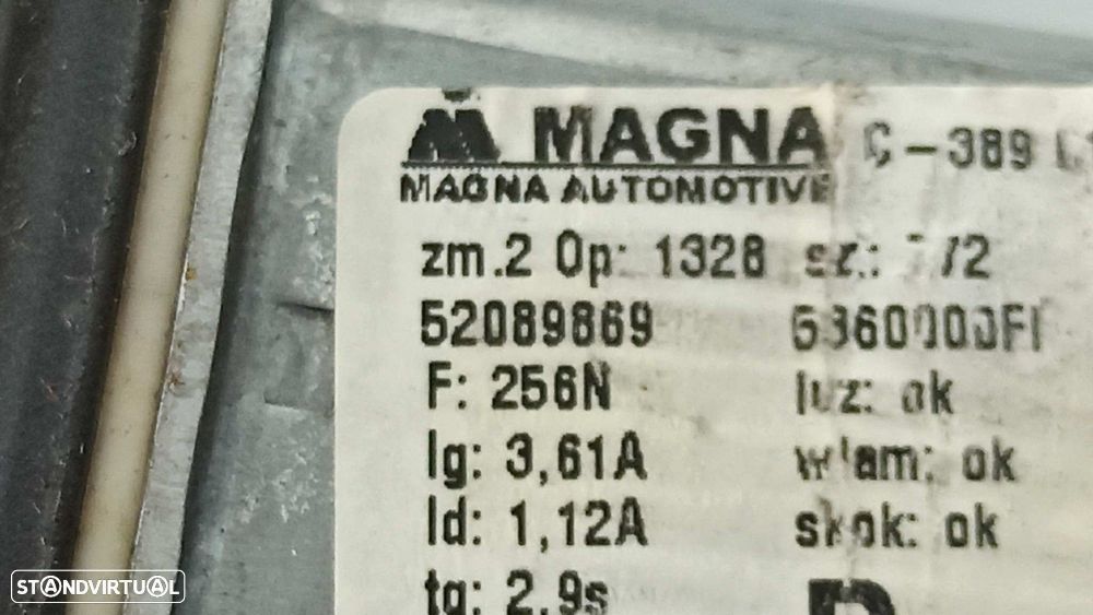 ELEVADOR FRENTE DIREITO FIAT NUOVA 500 (150) FIAT 500 HYBRID MY DOLCEVITA 1 BSG... - 2